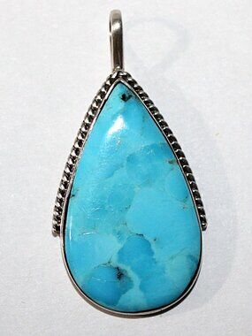 Sterling Silver Faux Turquoise Pendant